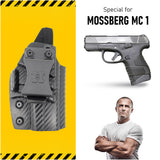 Concealed Carry Iwb Kydex Holster by Houston | Lined Inside for Strong Retention and Maximum Protection | Reinforced Plastic Clip | Lightweight Durable | for MOSSBERG MC1s