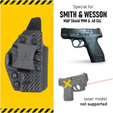 Concealed Carry Iwb Kydex Holster - by Houston | Lined Inside for Strong Retention and Protection | Reinforced Plastic Clip | Lightweight | Fits S&W M&P Shield 9mm .40 Cal