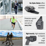 Concealed Carry Iwb Kydex Holster - by Houston | Lined Inside for Strong Retention and Protection | Reinforced Plastic Clip | Lightweight | Fits S&W M&P Shield 9mm .40 Cal