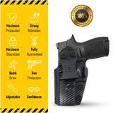Concealed Carry Iwb Kydex Holster - by Houston | Lined Inside for Strong Retention and Maximum Protection | Reinforced Plastic Clip | Carbon Fiber | Lightweight Durable | for SIG P250