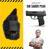 Concealed Carry Iwb Kydex Holster - by Houston | Lined Inside for Strong Retention and Maximum Protection | Reinforced Plastic Clip | Lightweight Durable | for Sig Sauer P365
