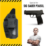 Concealed Carry Iwb Kydex Holster - by Houston | Lined Inside for Strong Retention and Protection | Reinforced Plastic Clip | Lightweight | Fits SIG Sauer P365XL