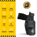 Concealed Carry Iwb Kydex Holster - by Houston | Lined Inside for Strong Retention and Protection | Reinforced Plastic Clip | Lightweight | Fits SIG Sauer P365XL