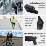 Concealed Carry Iwb Kydex Holster - by Houston | Lined Inside for Strong Retention and Maximum Protection | Reinforced Plastic Clip | Carbon Fiber | Lightweight Durable | for Walther PK 380