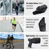 Concealed Carry Iwb Kydex Holster - by Houston | Lined Inside for Strong Retention and Maximum Protection | Reinforced Plastic Clip | Carbon Fiber | Lightweight Durable | for Walther PK 380