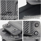 Concealed Carry Iwb Kydex Holster - by Houston | Lined Inside for Strong Retention and Maximum Protection | Reinforced Plastic Clip | Carbon Fiber | Lightweight Durable | for Walther PPQ / P99