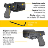 Concealed Carry Iwb Kydex Holster - by Houston | Lined Inside for Strong Retention and Maximum Protection | Reinforced Plastic Clip | Carbon Fiber | Lightweight Durable | for SAR 9 9mm