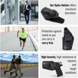 Concealed Carry Iwb Kydex Holster - by Houston | Lined Inside for Strong Retention and Maximum Protection | Reinforced Plastic Clip | Carbon Fiber | Lightweight Durable | for Ruger SR 9 / 40