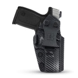 Concealed Carry Iwb Kydex Holster - by Houston | Lined Inside for Strong Retention and Maximum Protection | Reinforced Plastic Clip | Carbon Fiber | Lightweight Durable | for Ruger SR 9/40