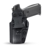 Concealed Carry Iwb Kydex Holster - by Houston | Lined Inside for Strong Retention and Maximum Protection | Reinforced Plastic Clip | Carbon Fiber | Lightweight Durable | for Ruger SR 9 / 40