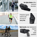 Concealed Carry Iwb Kydex Holster - by Houston | Lined Inside for Strong Retention and Maximum Protection | Reinforced Plastic Clip | Carbon Fiber | Lightweight Durable | for Ruger SR 9 / 40