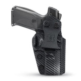 Concealed Carry Iwb Kydex Holster - by Houston | Lined Inside for Strong Retention and Maximum Protection | Reinforced Plastic Clip | Carbon Fiber | Lightweight Durable | for Ruger SR 9 / 40