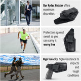 Concealed Carry Iwb Kydex Holster - by Houston | Lined Inside for Strong Retention and Maximum Protection | Reinforced Plastic Clip | Carbon Fiber | Lightweight Durable | for Ruger SR 9 / 40