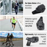 Concealed Carry Iwb Kydex Holster - by Houston | Lined Inside for Strong Retention and Maximum Protection | Reinforced Plastic Clip | Carbon Fiber | Lightweight Durable | for Ruger SR 9/40 Compact