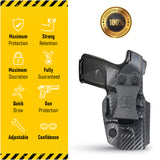 Concealed Carry Iwb Kydex Holster - by Houston | Lined Inside for Strong Retention and Maximum Protection | Reinforced Plastic Clip | Carbon Fiber | Lightweight Durable | for Ruger SR 9/40 Compact
