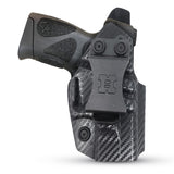 Concealed Carry Iwb Kydex Holster - by Houston | Lined Inside for Strong Retention and Protection | Reinforced Plastic Clip | Lightweight | Fit Taurus PT111 G2, G3 Compact (Carbon Fiber)