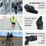 Houston Gun Holsters Concealed Carry Iwb Kydex Holster - by Houston | Lined Inside for Strong Retention and Protection | Reinforced Plastic Clip | Lightweight | Fit Taurus G3 (Carbon Fiber)