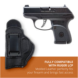 Leather Inside The Waistband Holster  For Pistol Ruger LCP