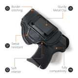 Leather Inside The Waistband Holster  For Pistol Ruger LCP