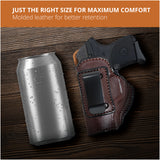 Leather Inside The Waistband Holster  For Pistol Ruger LCP