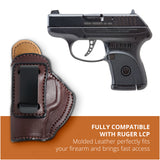 Leather Inside The Waistband Holster  For Pistol Ruger LCP