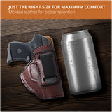 Leather Inside The Waistband Holster  For Pistol Ruger LCP