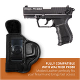 Leather Inside The Waistband Holster For Walther PK380