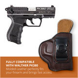 Leather Inside The Waistband Holster For Walther PK380