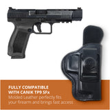 Leather Inside The Waistband Holster For Pistol Canik TP9 SFx