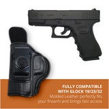 Leather Inside The Waistband Holster For Pistol Glock 19/23/32