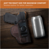 Leather Inside The Waistband Holster For Pistol Glock 19/23/32