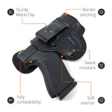 Leather Inside The Waistband Holster For Pistol Glock 43