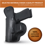 Leather Inside The Waistband Holster For Pistol Glock 43