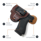 Leather Inside The Waistband Holster For Pistol Glock 43