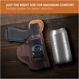 Leather Inside The Waistband Holster For Pistol Glock 43
