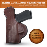 Leather Inside The Waistband Holster For Pistol Glock 43