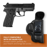 Leather Inside The Waistband Holster For Pistol Sig Sauer P229