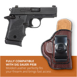 Leather Inside The Waistband Holster For Pistol Sig Sauer P938