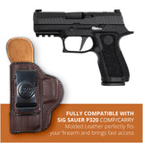 Leather Inside The Waistband Holster For Pistol Sig Sauer P320 Comp/Carry