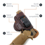 Leather Inside The Waistband Holster For Pistol Sig Sauer P320 Comp/Carry