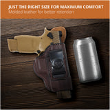 Leather Inside The Waistband Holster For Pistol Sig Sauer P320 Comp/Carry