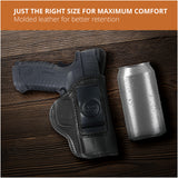 Leather Inside The Waistband Holster For Pistol Springfield XDM Elite 3.8