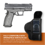 Leather Inside The Waistband Holster For Pistol Springfield XDM Elite 3.8