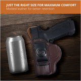 Leather Inside The Waistband Holster For Pistol Springfield XDM Elite 3.8