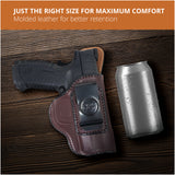 Leather Inside The Waistband Holster For Pistol Springfield XDM Elite 3.8
