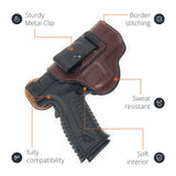 Leather Inside The Waistband Holster For Pistol Springfield XDM Elite 3.8