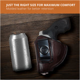 Leather Inside The Waistband Holster Fits S&W J Frame 2" Barrel