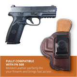 Leather Inside The Waistband Holster For Pistol F&N 509