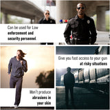 Concealed Carry OWB Nylon Holster by Houston with Thumb Break | Outside The Waistband | Fits: Colt 1911 with 4β and 5β Barrel - Browning 1911 9mm | Marshall Line (Left)