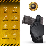 Concealed Carry OWB Nylon Holster - by Houston with Thumb Break | Outside The Waistband | Fits: Taurus PT111 / G2C, Glock 43, XDs 3.3 9mm | Marshall Line